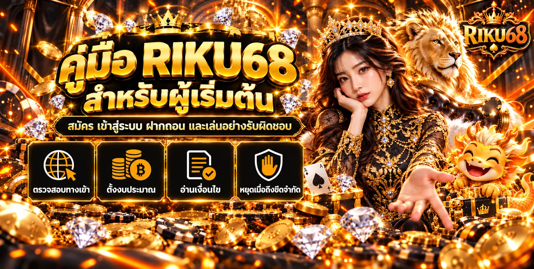 RIKU68 คู่มือผู้เริ่มต้น สมัคร เข้าสู่ระบบ ฝากถอน